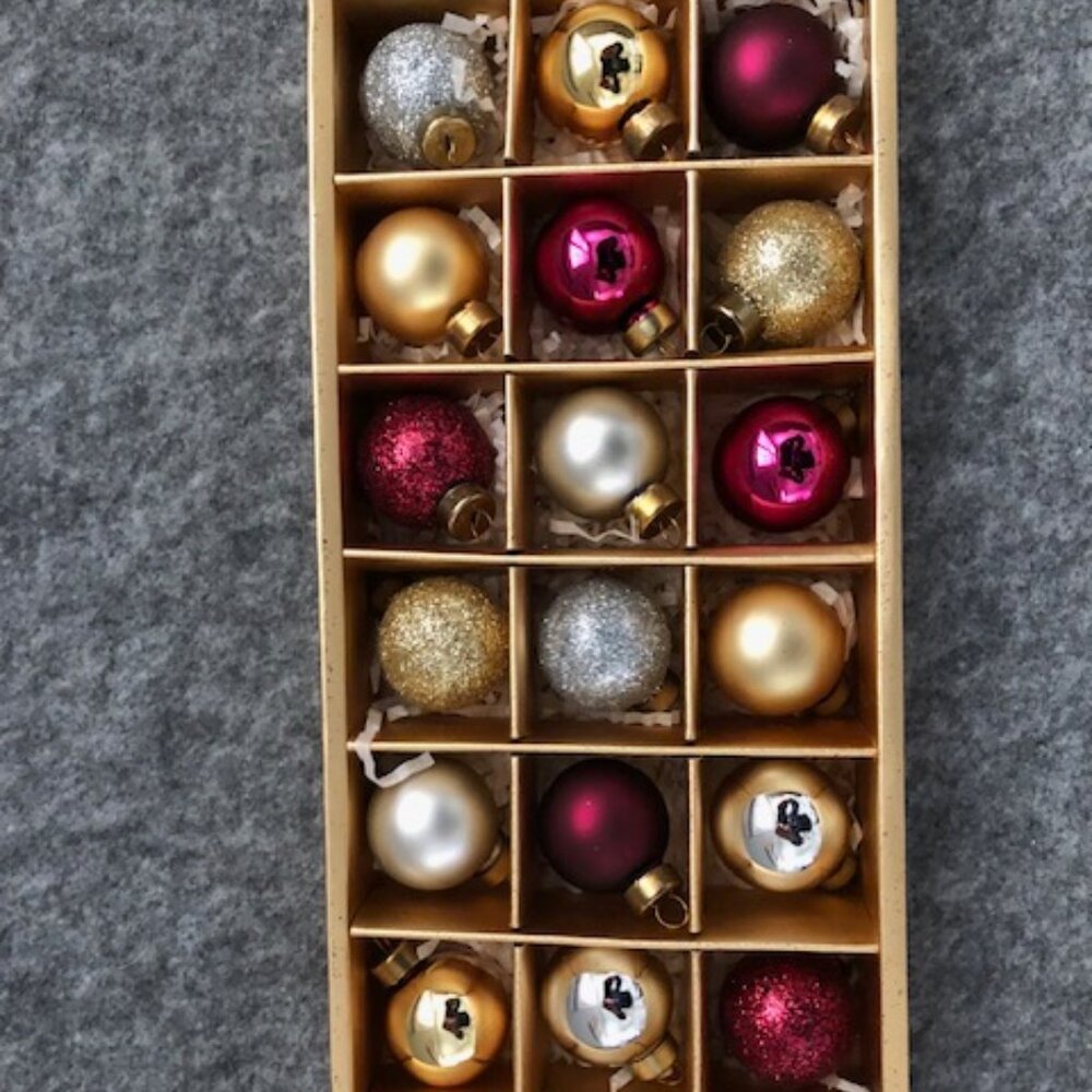 Crate & Barrel - Metallic Christmas Tree Ball Ornaments